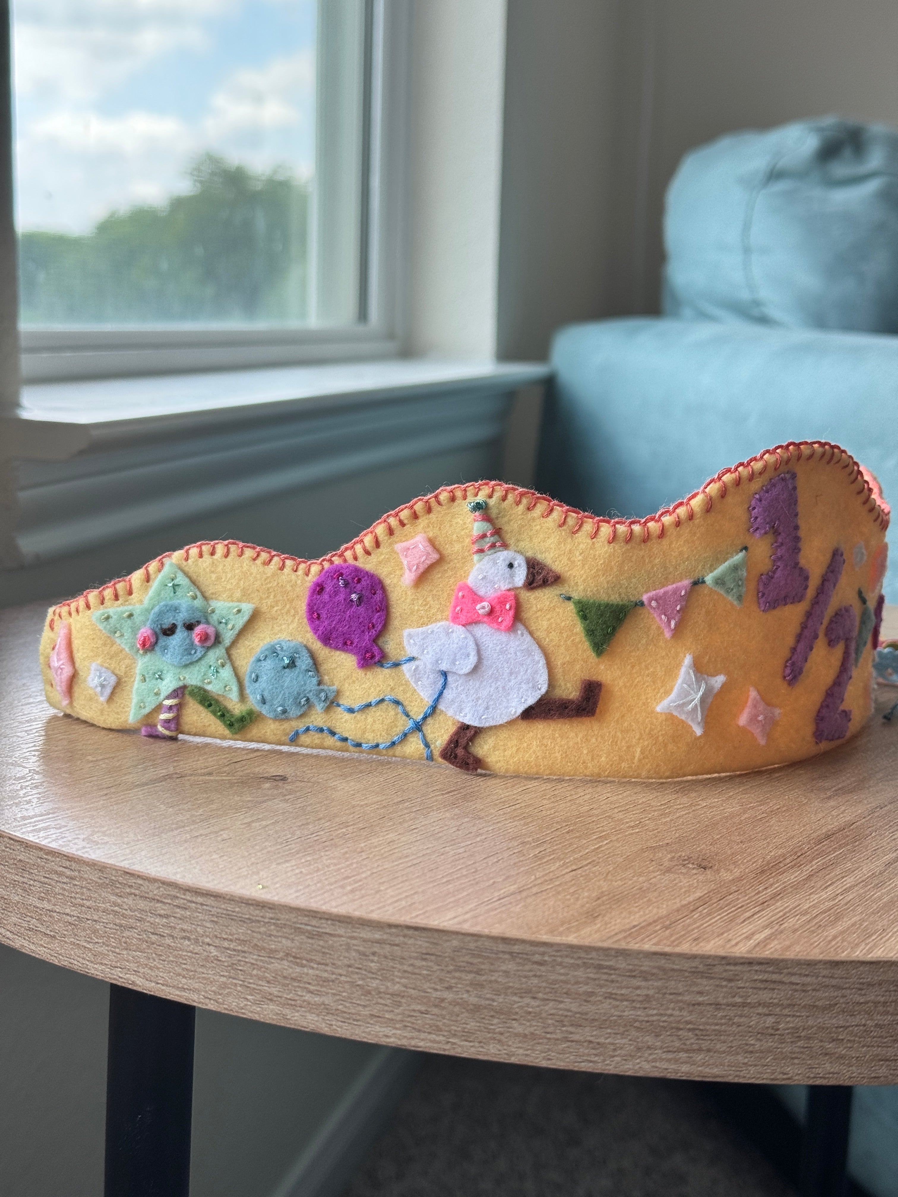 Handmade Felt Birthday Crown